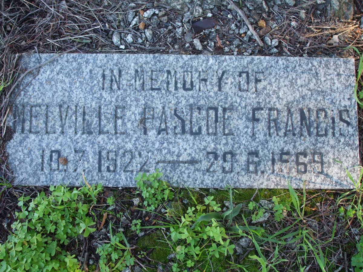 FRANCIS Melville Pascoe 1922-1969
