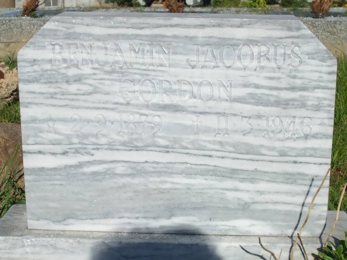 GORDON Benjamin Jacobus 1879-1946