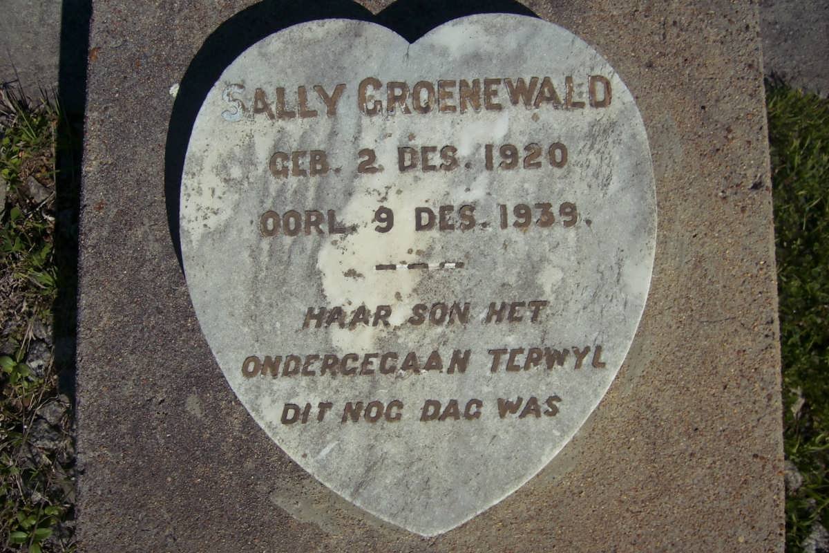 GROENEWALD Sally 1920-1939