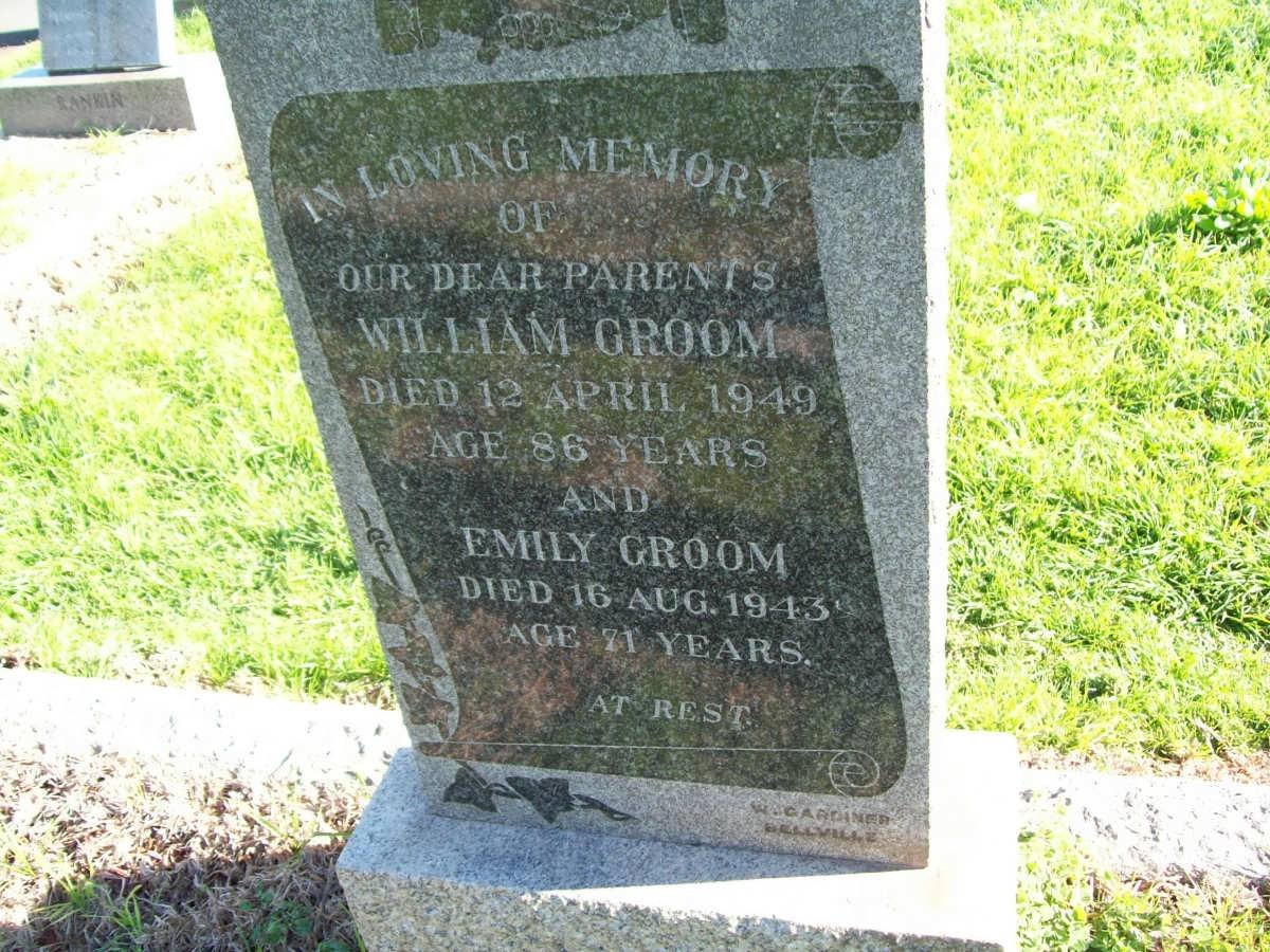 GROOM William -1949 &amp; Emily -1943