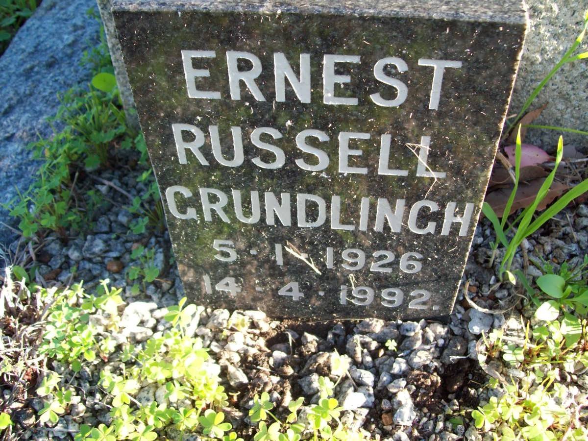 GRUNDLINGH Ernest Russell 1926-1992