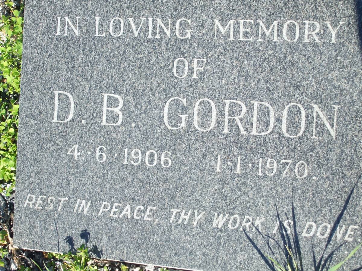 GORDON D.B. 1906-1970