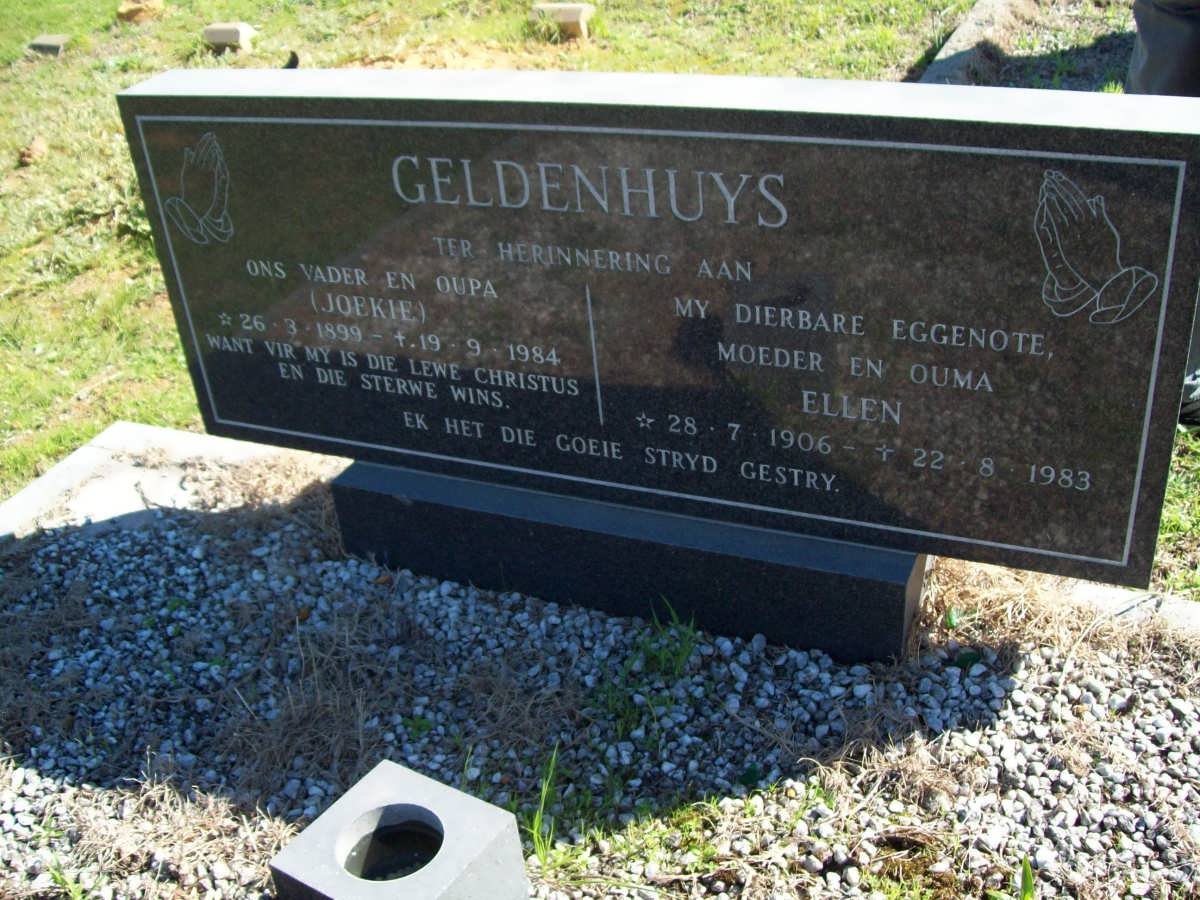 GELDENHUYS Joekie 1899-1984 &amp; Ellen 1906-1983