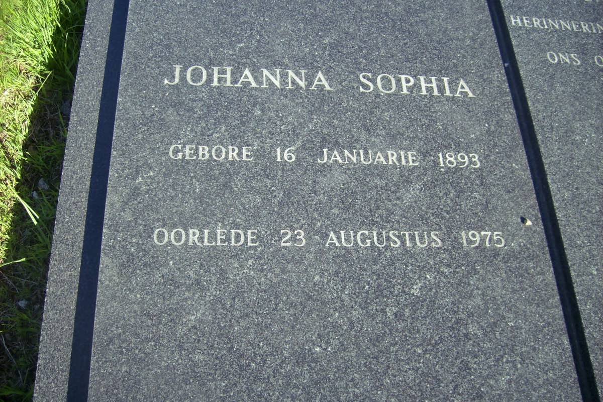 GELDENHUYS Johanna Sophia 1893-1975
