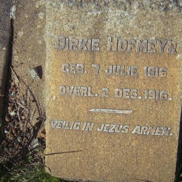 HOFMEYR Dirkie 1916-1916