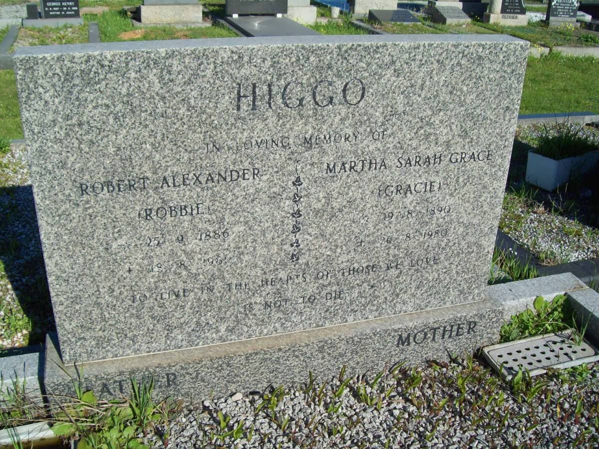 HIGGO Robert Alexander 1886-19? &amp; Martha Sarah Grace 1890-1980