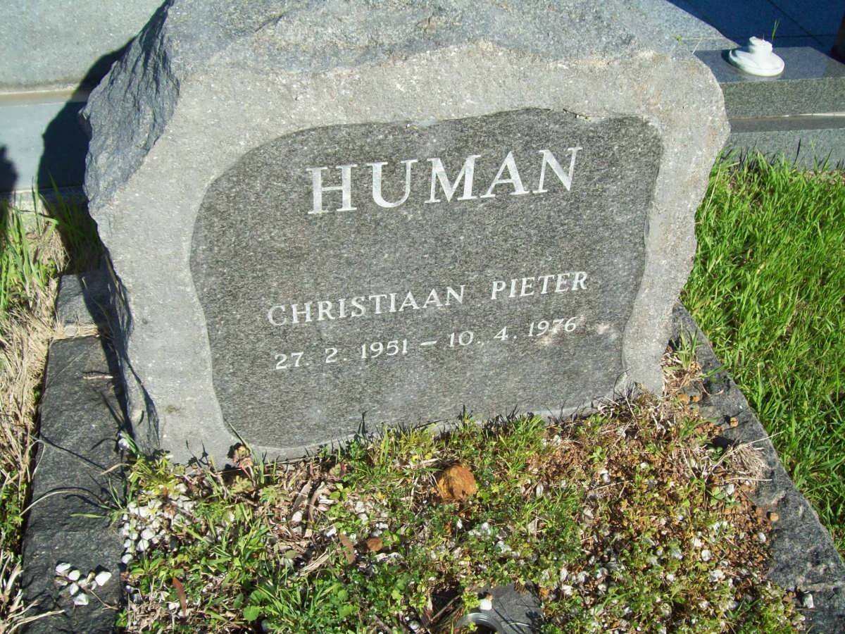 HUMAN Christiaan Pieter 1951-1976
