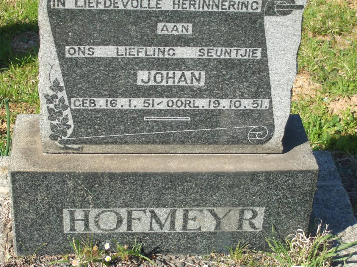 HOFMEYR Johan 1951-1951