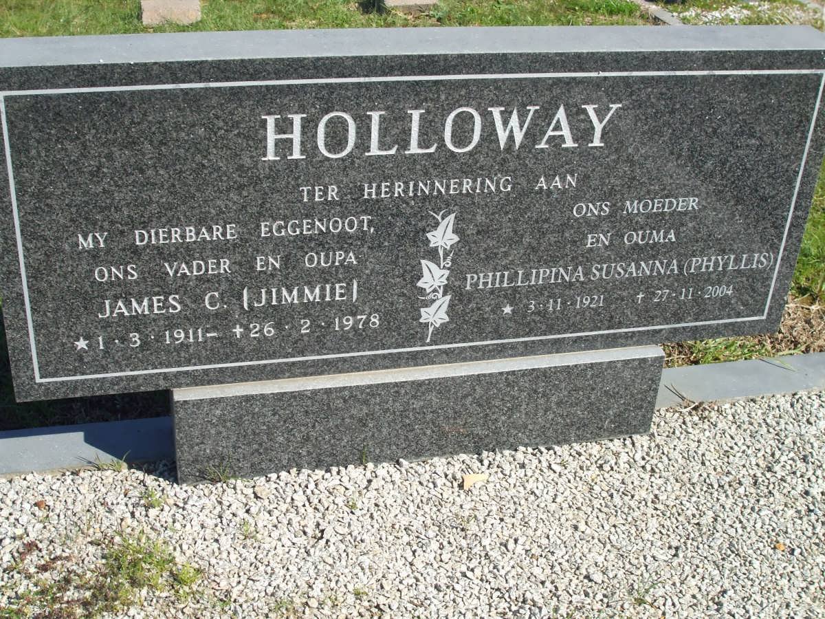 HOLLOWAY James C. 1911-1978 &amp; Phillipina Susanna 1921-2004