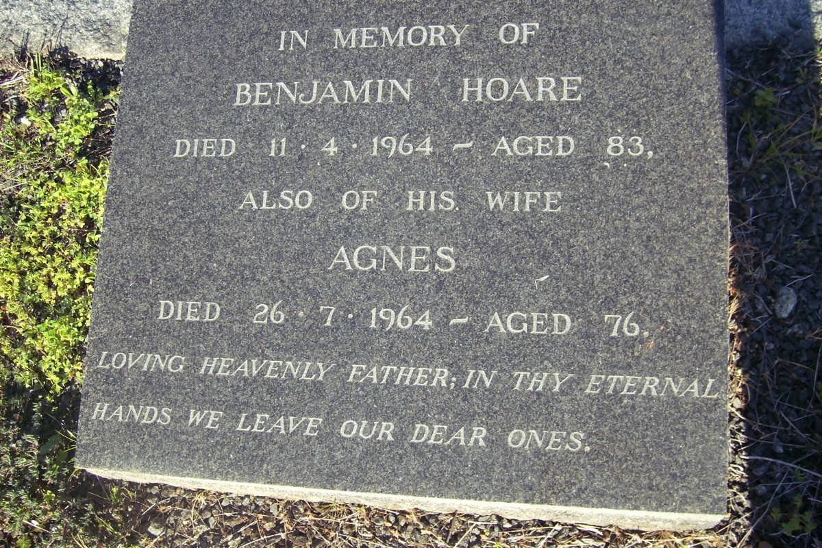 HOARE Benjamin -1964 &amp; Agnes -1964