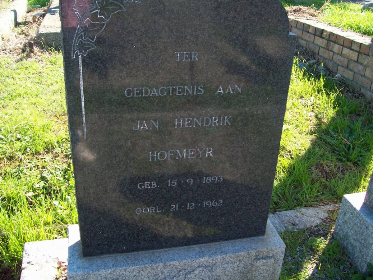 HOFMEYR Jan Hendrik 1893-1962