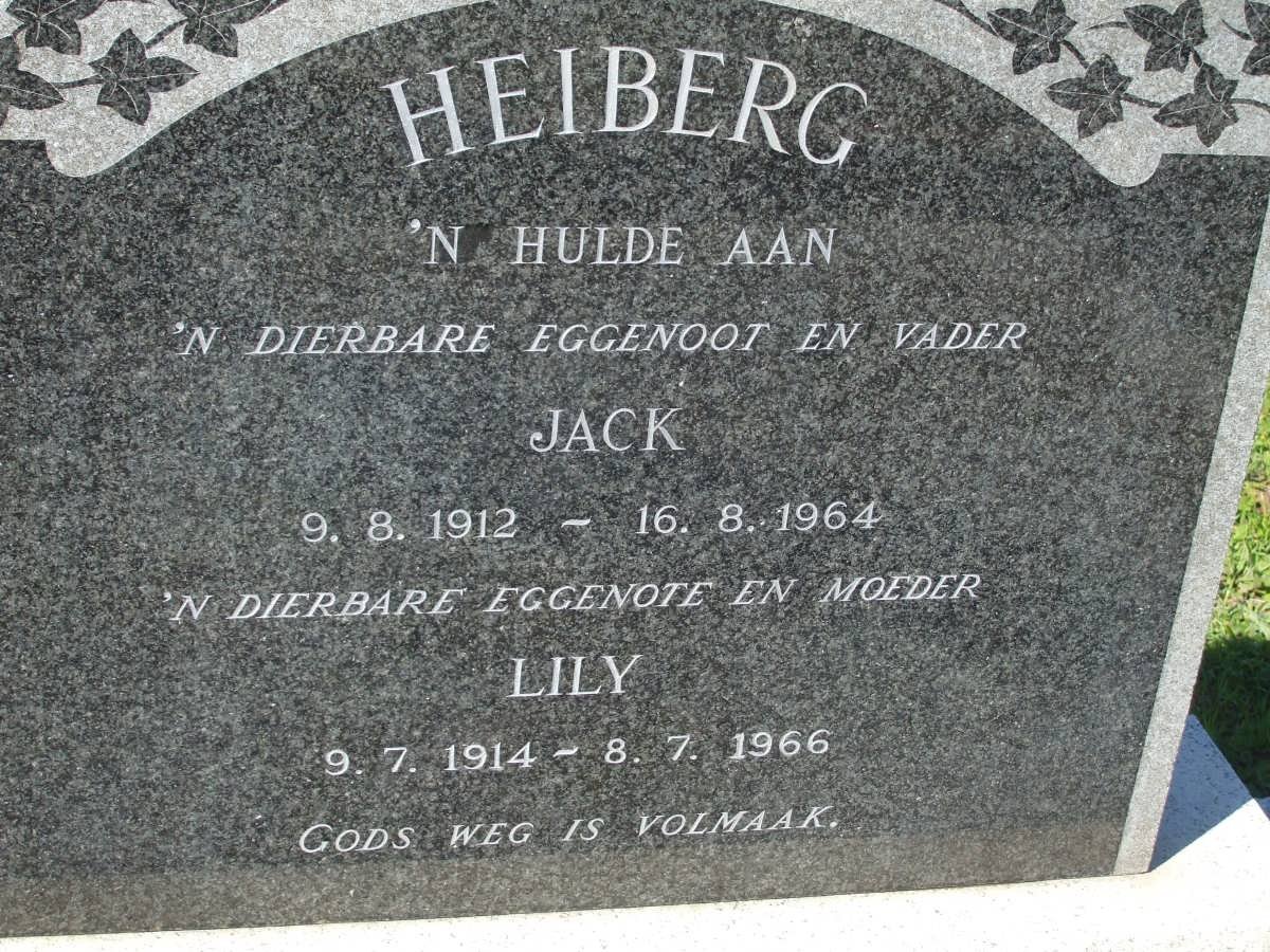 HEIBERG Jack 1912-1964 &amp; Lily 1914-1966