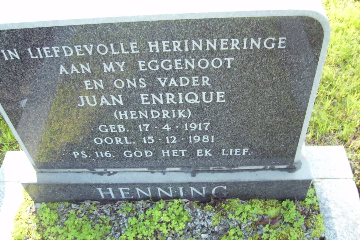 HENNING Juan Enrique 1917-1981