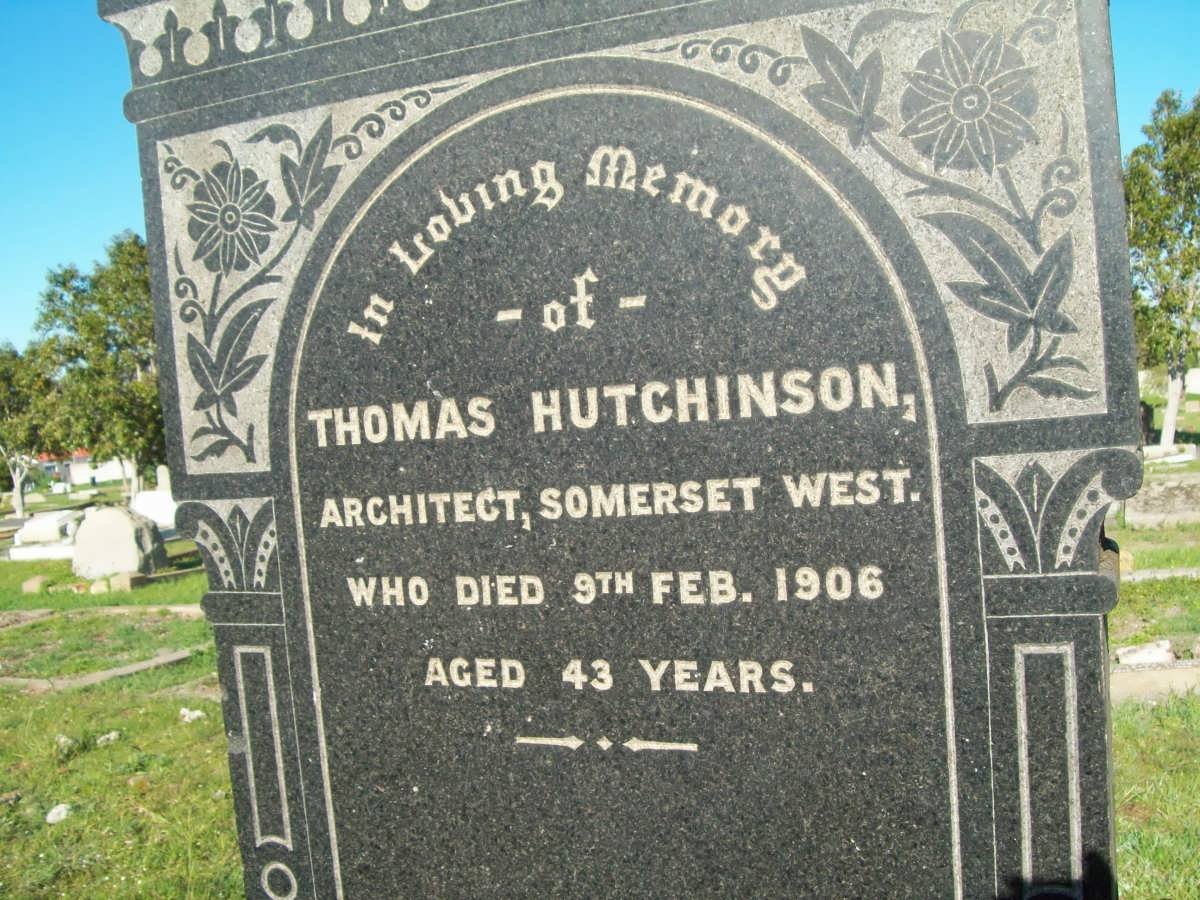 HUTCHINSON Thomas -1906