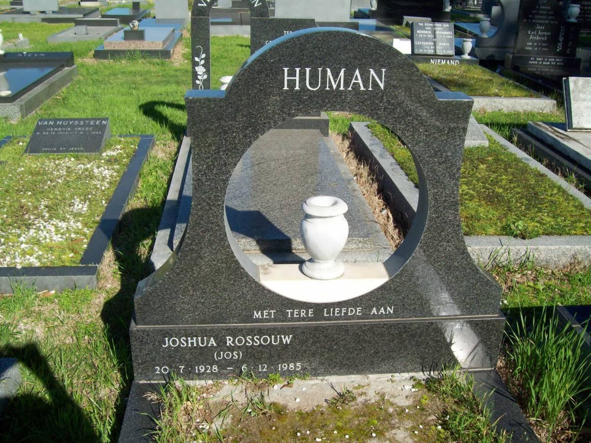 HUMAN Joshua Rossouw 1928-1985