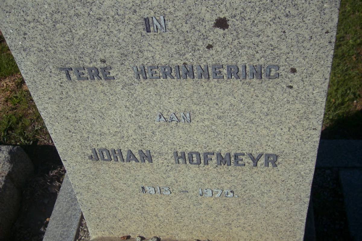 HOFMEYR Johan 1913-1970