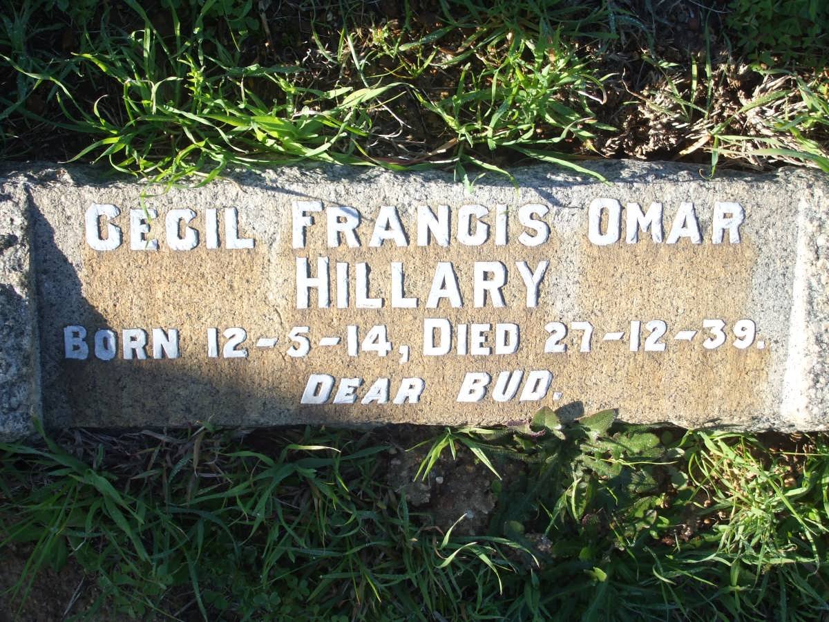 HILLARY Cecil Francis Omar 1914-1939