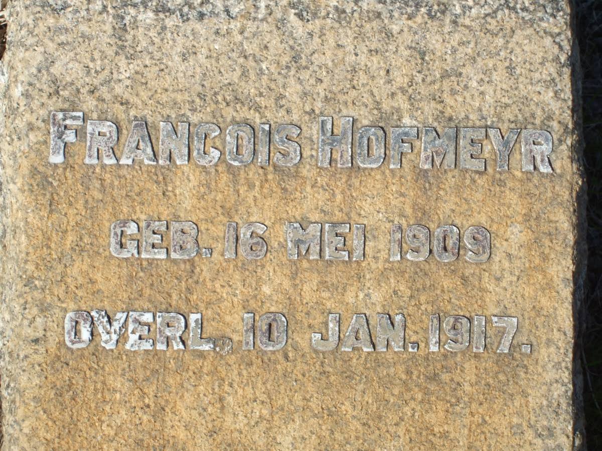 HOFMEYR Francois 1909-1917