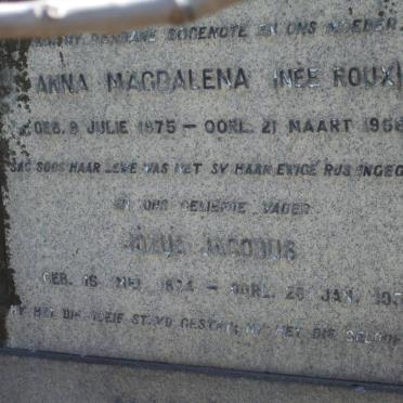 HAUMANN Jozua Jacobus 1874-1957 &amp; Anna Magdalena ROUX 1875-1956