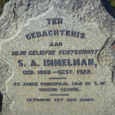 IMMELMAN S.A. 1868-1922