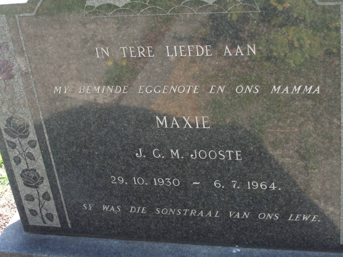 JOOSTE J.G.M. 1930-1964