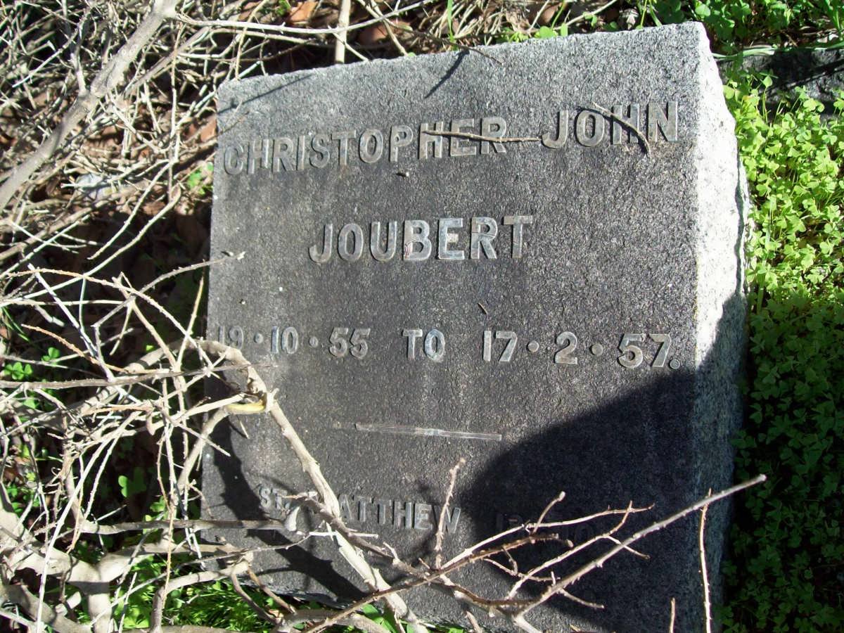 JOUBERT Christopher John 1955-1957