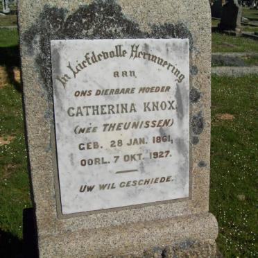 KNOX Catherina nee THEUNISSEN 1861-1927