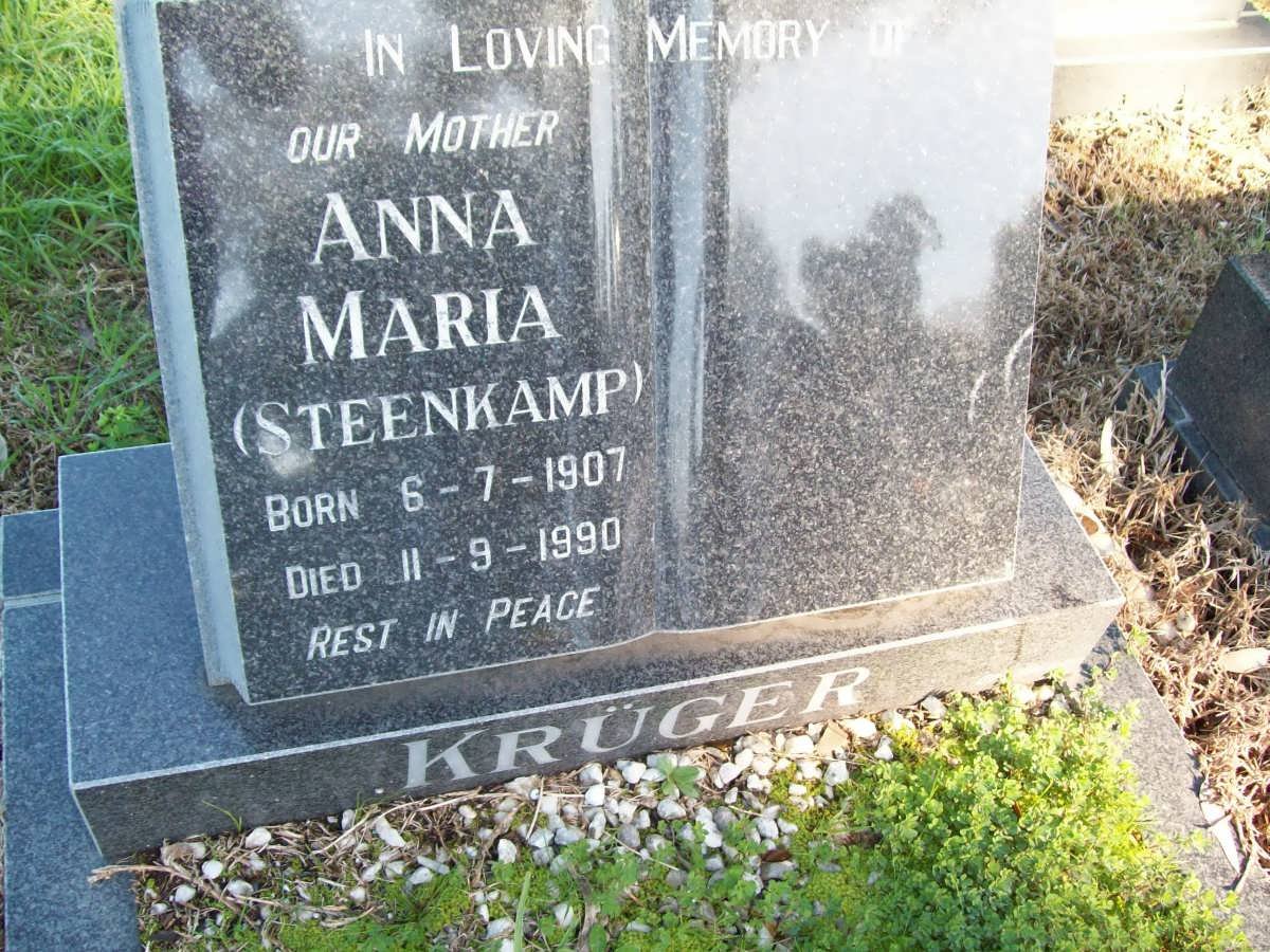 KRUGER Anna Maria nee STEENKAMP 1907-1990
