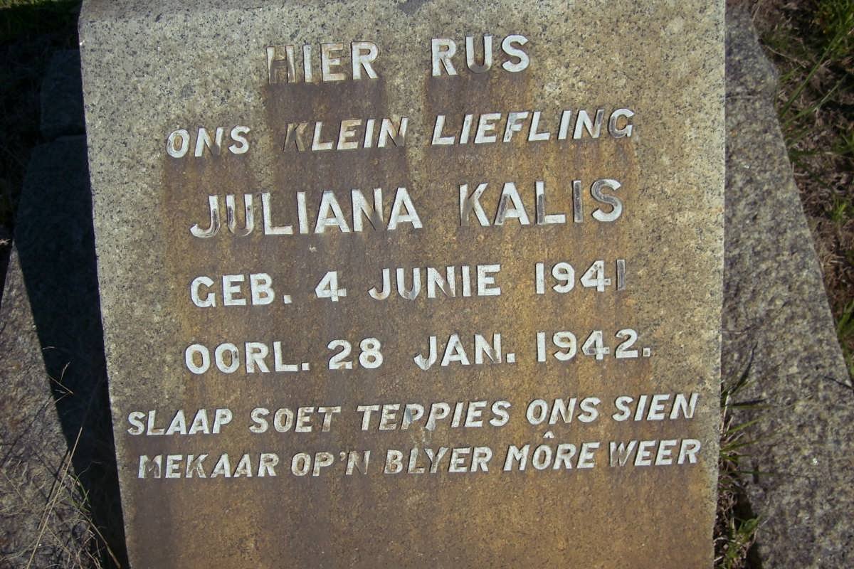 KALIS Juliana 1941-1942