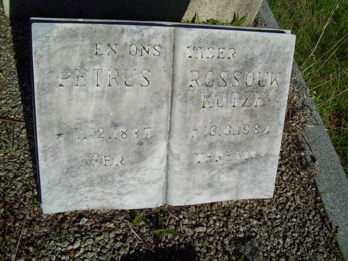 KOTZE Petrus Rossouw 1887-1984