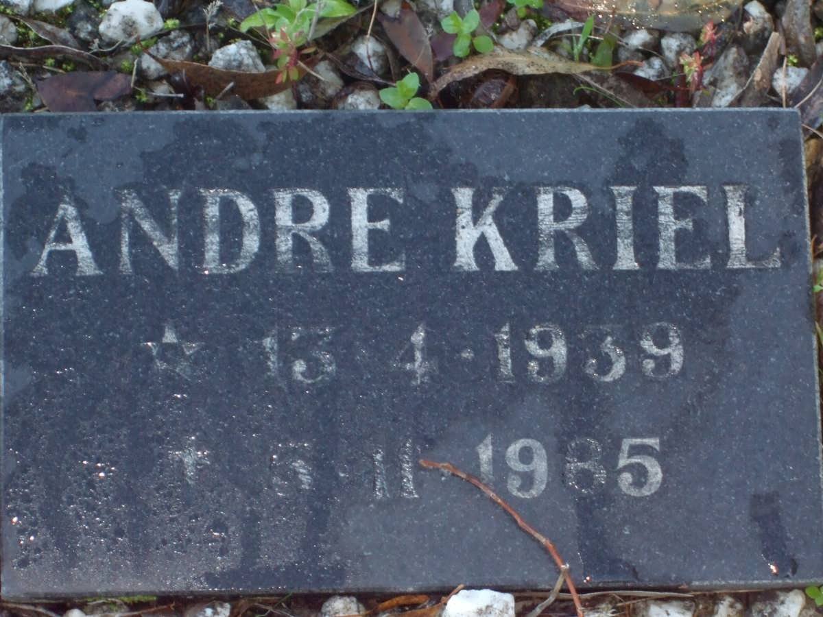 KRIEL Andre 1939-1985