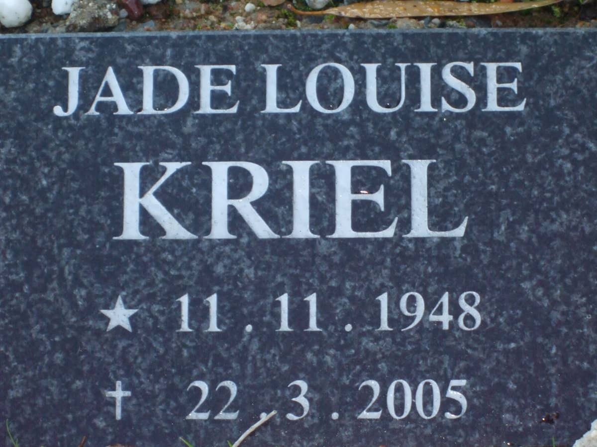 KRIEL Jade Louise 1948-2005