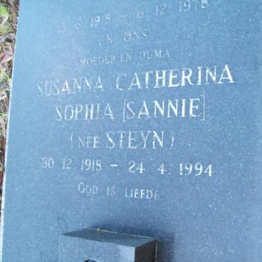 KRUGER Jacob Carel 1915-1978 &amp; Susanna Catherina Sophia STEYN 1918-1994