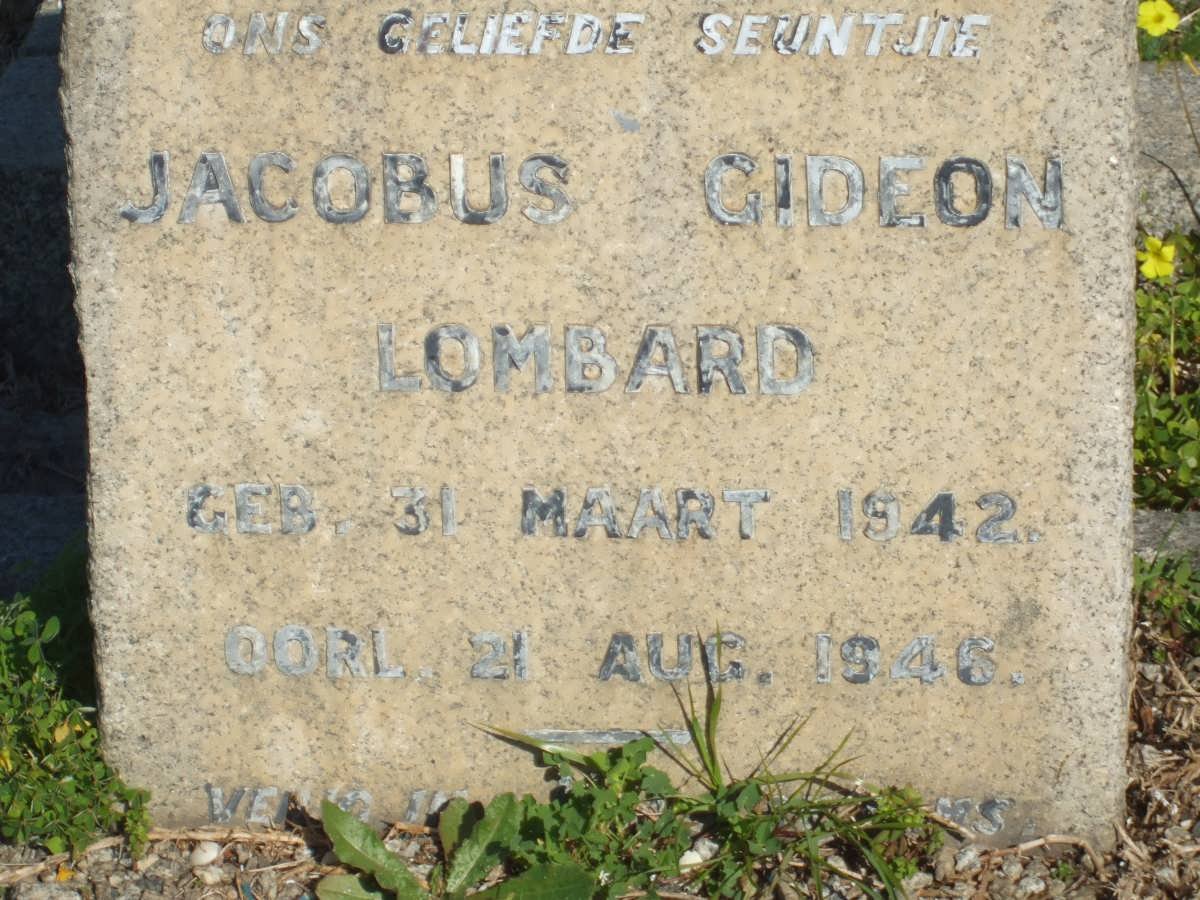 LOMBARD Jacobus Gideon 1942-1946