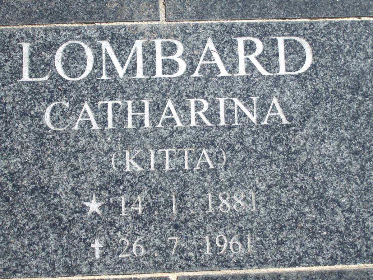 LOMBARD Catharina 1881-1961