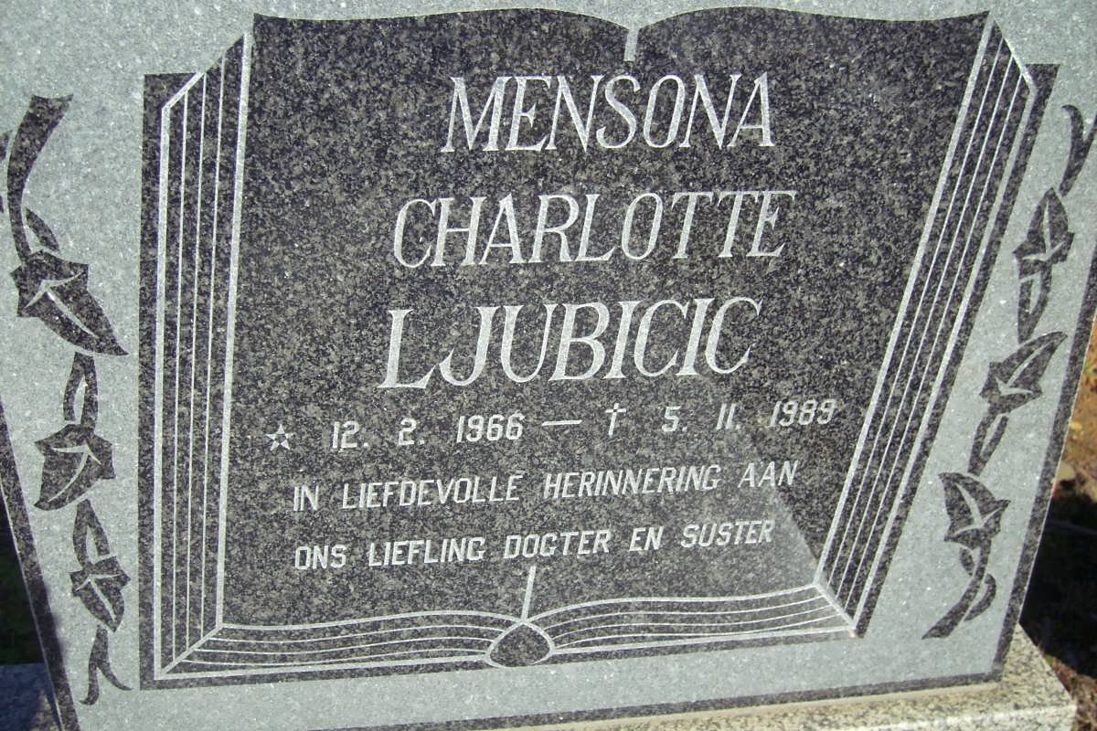 LJUBICIC Mensona Charlotte 1966-1989