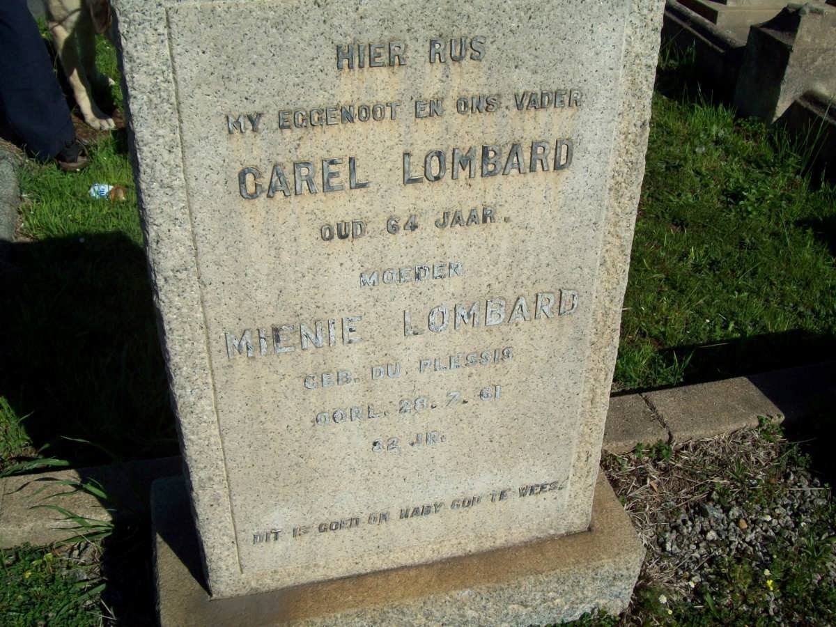 LOMBARD Carel &amp; Mienie DU PLESSIS -1961