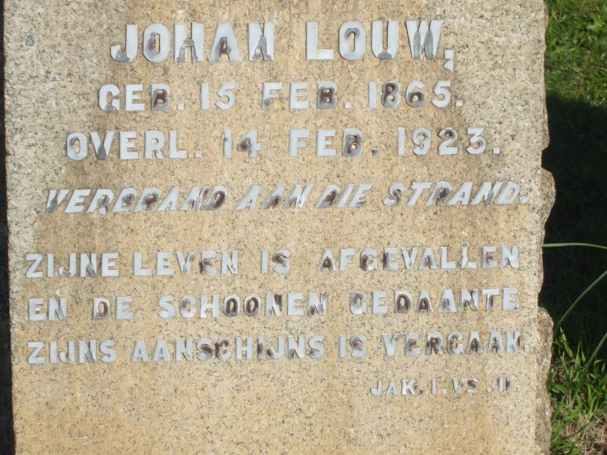 LOUW Johan 1865-1923
