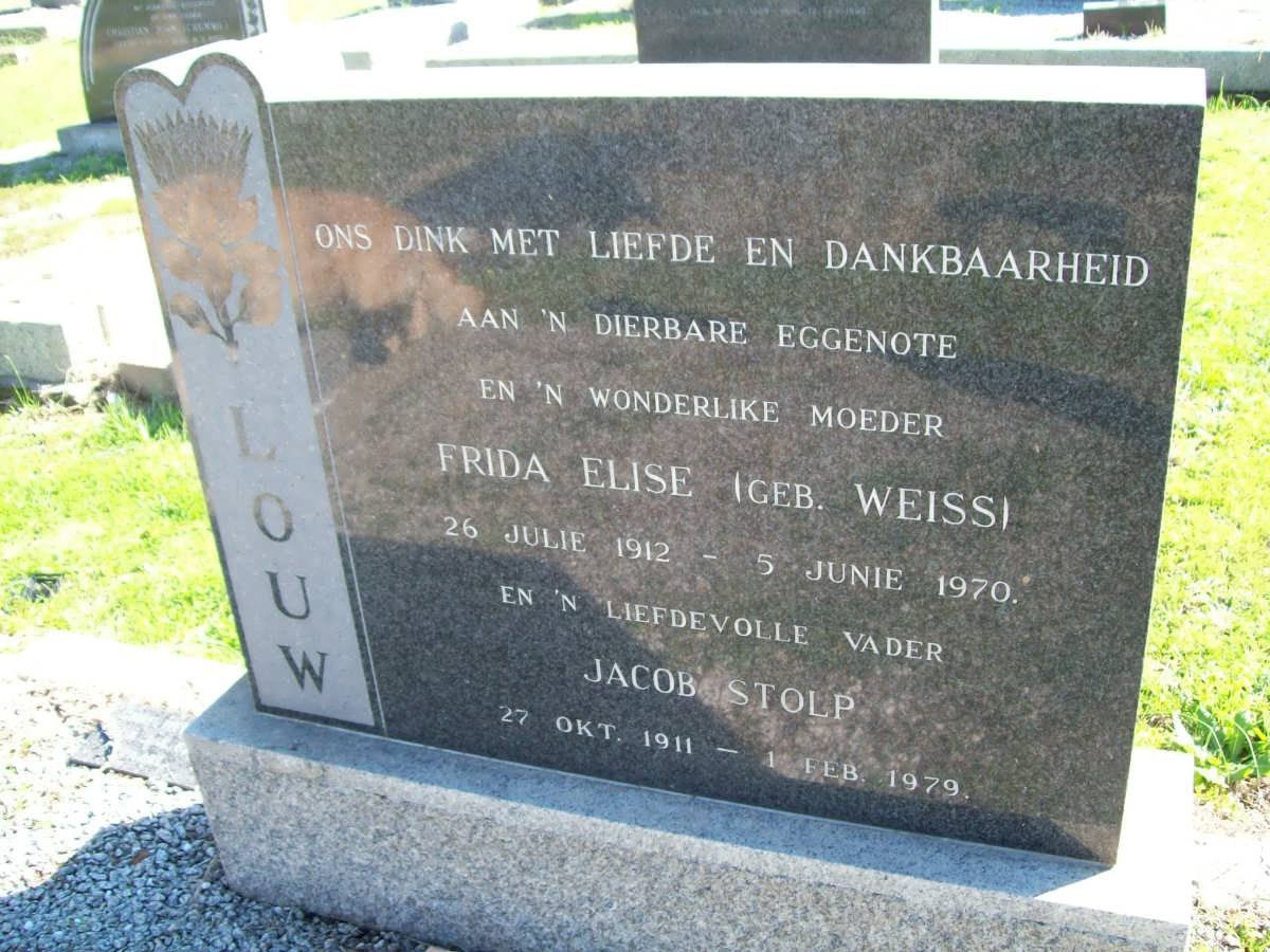 LOUW Jacob Stolp 1911-1979 &amp; Frida Elise WEISS 1912-1970
