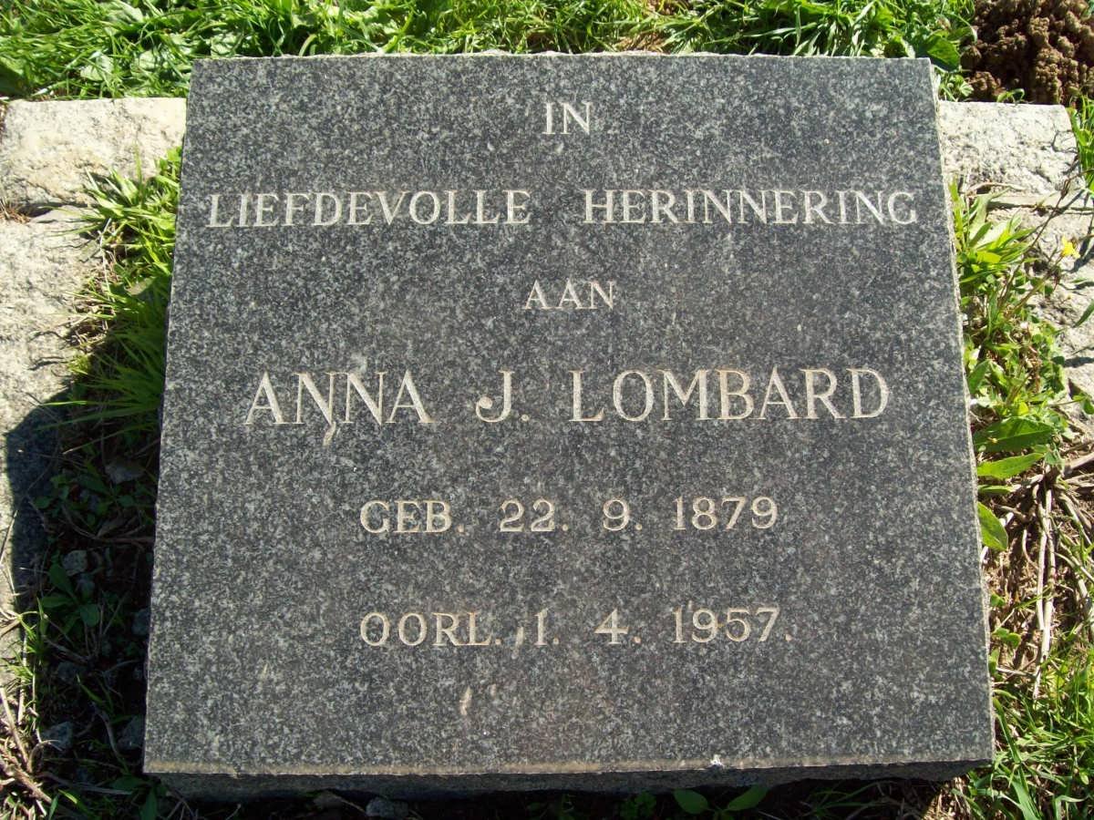 LOMBARD Anna J. 1879-1957