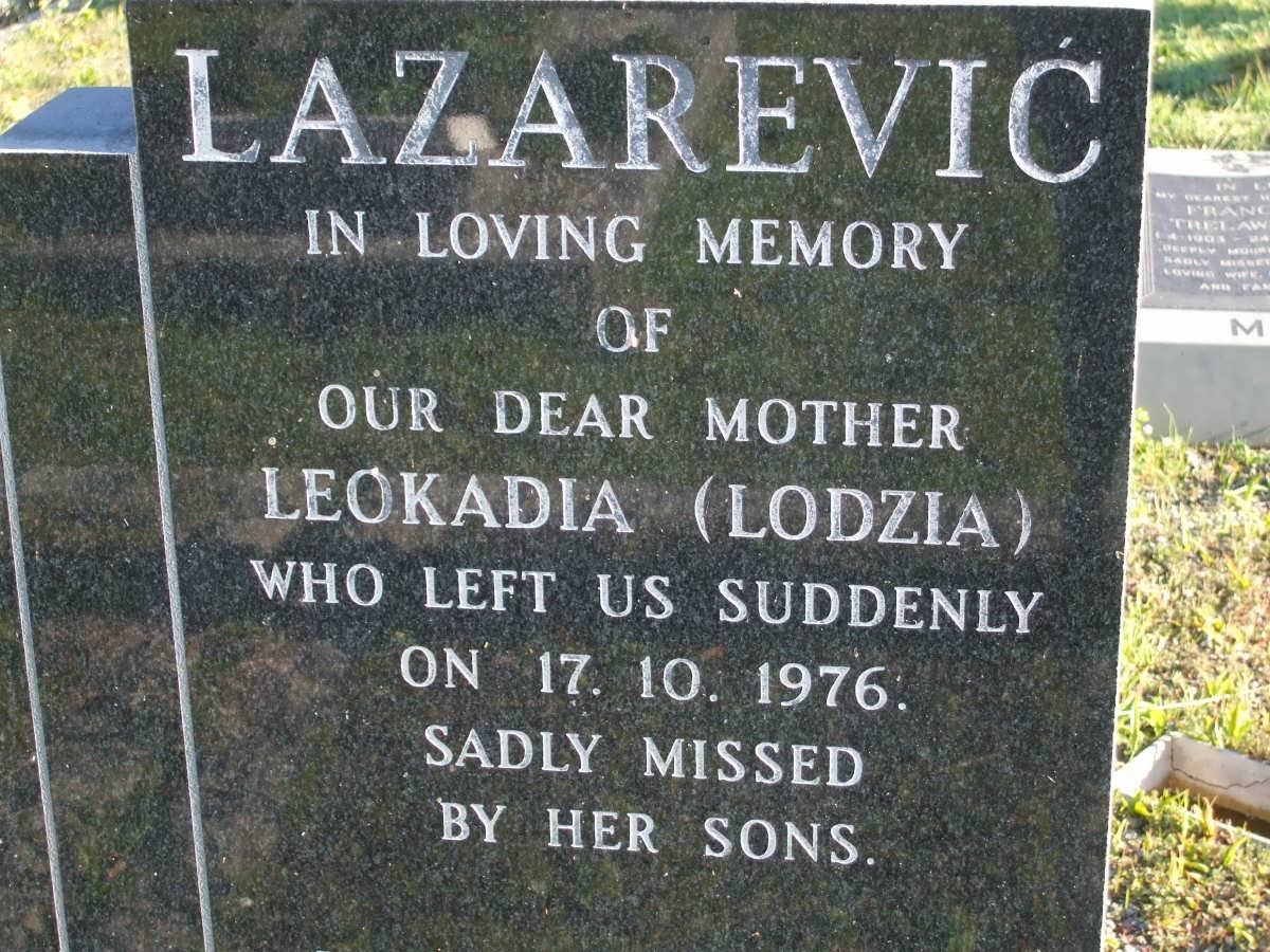 LAZAREVIC Leokadia -1976