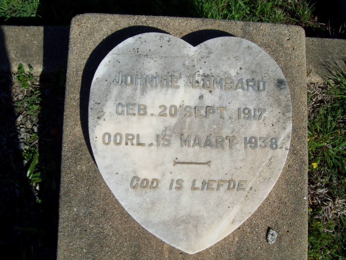 LOMBARD Johnnie 1917-1938