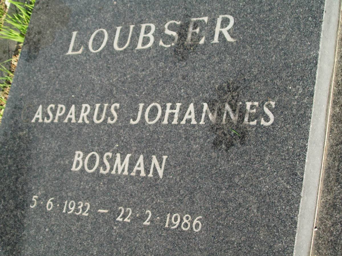 LOUBSER Casparus Johannes Bosman 1932-1986