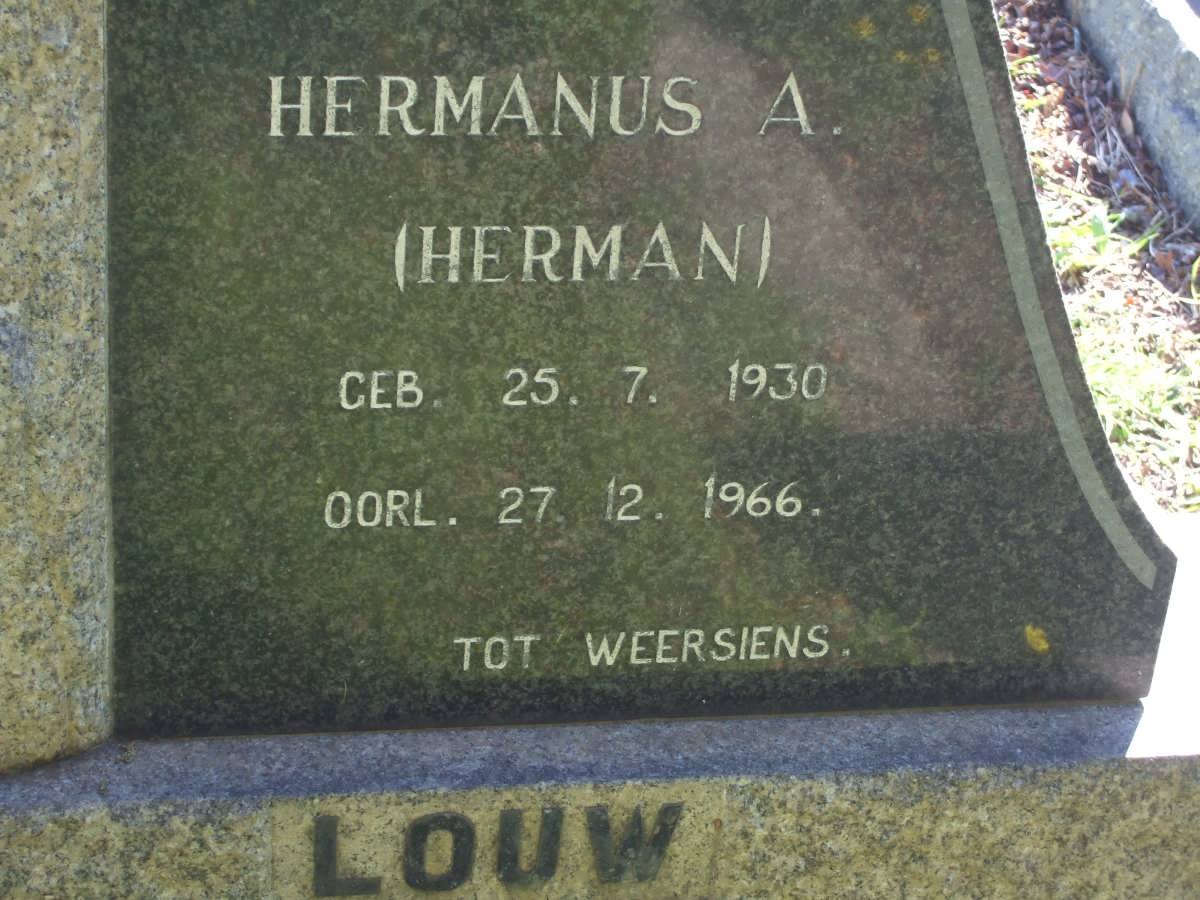 LOUW Hermanus A. 1930-1966