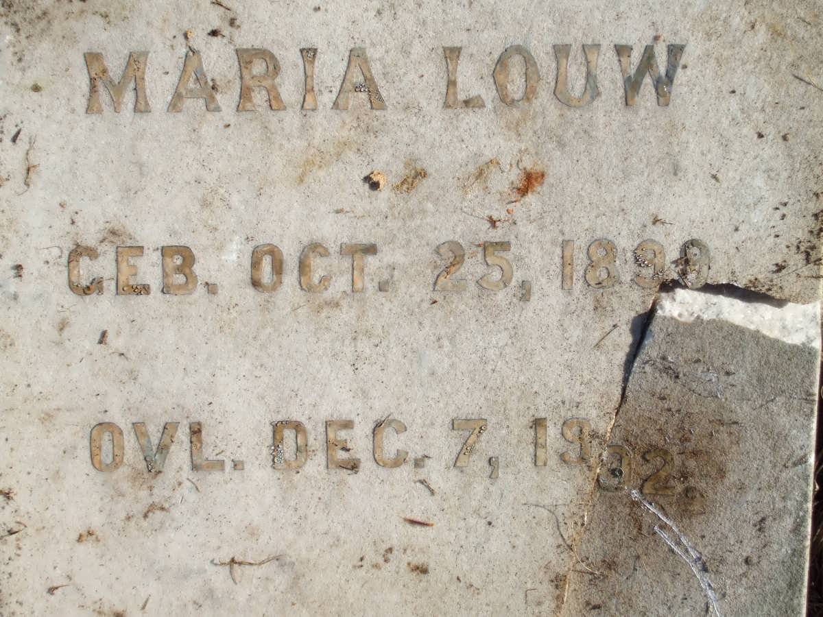 LOUW Maria 1899-1982