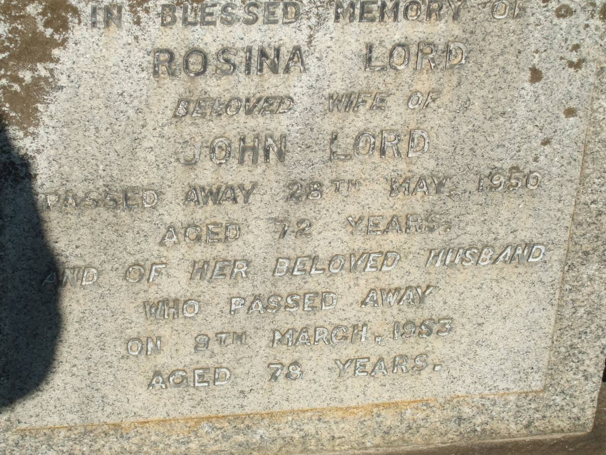 LORD John -1953 &amp; Rosina 1950