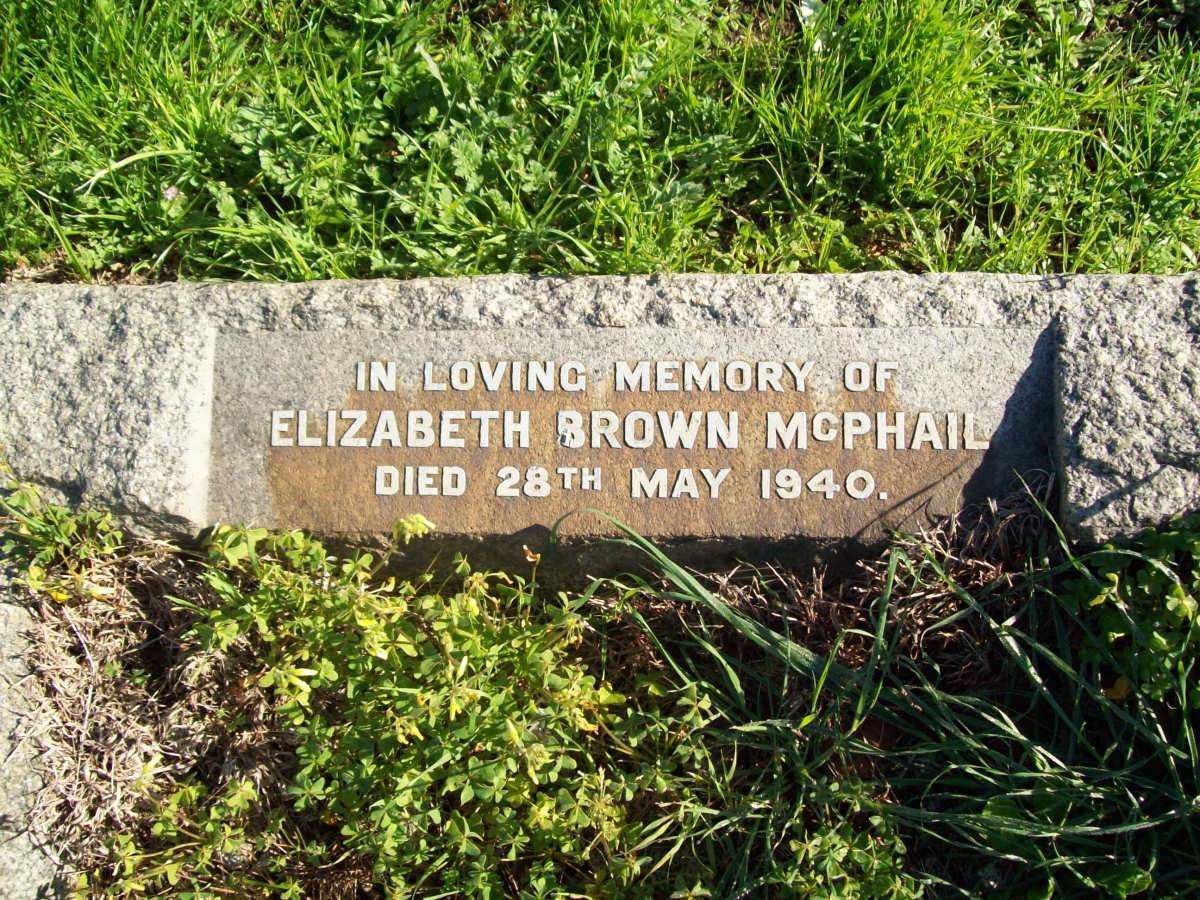 McPHAIL Elizabeth Brown -1940