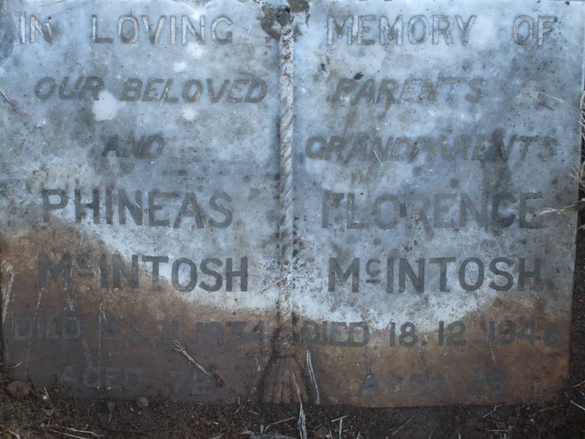 McINTOSCH Phineas -1934 &amp; Florence -1948