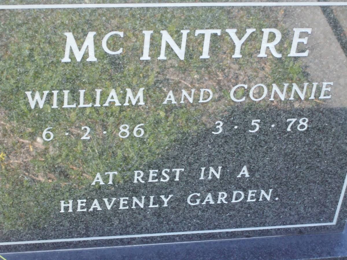 McINTYRE William &amp; Connie