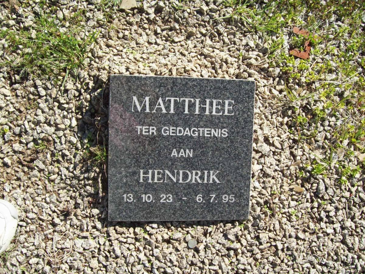 MATTHEE Hendrik 1923-1995